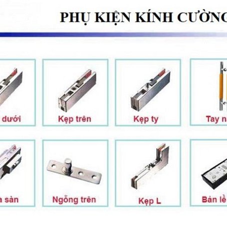 Bảng giá phụ kiện cửa kính cường lực